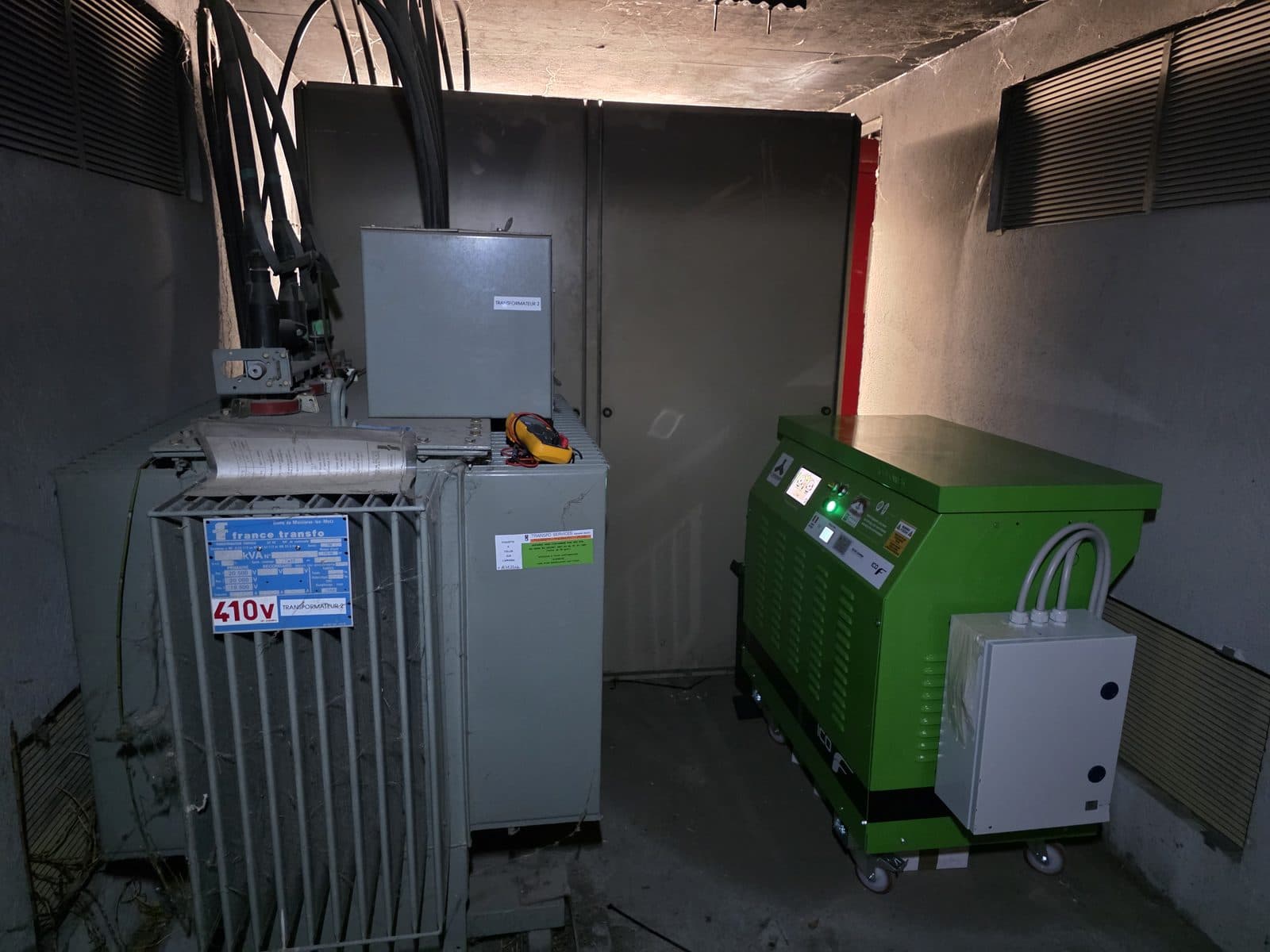 Icopower unit installed beside a transformer